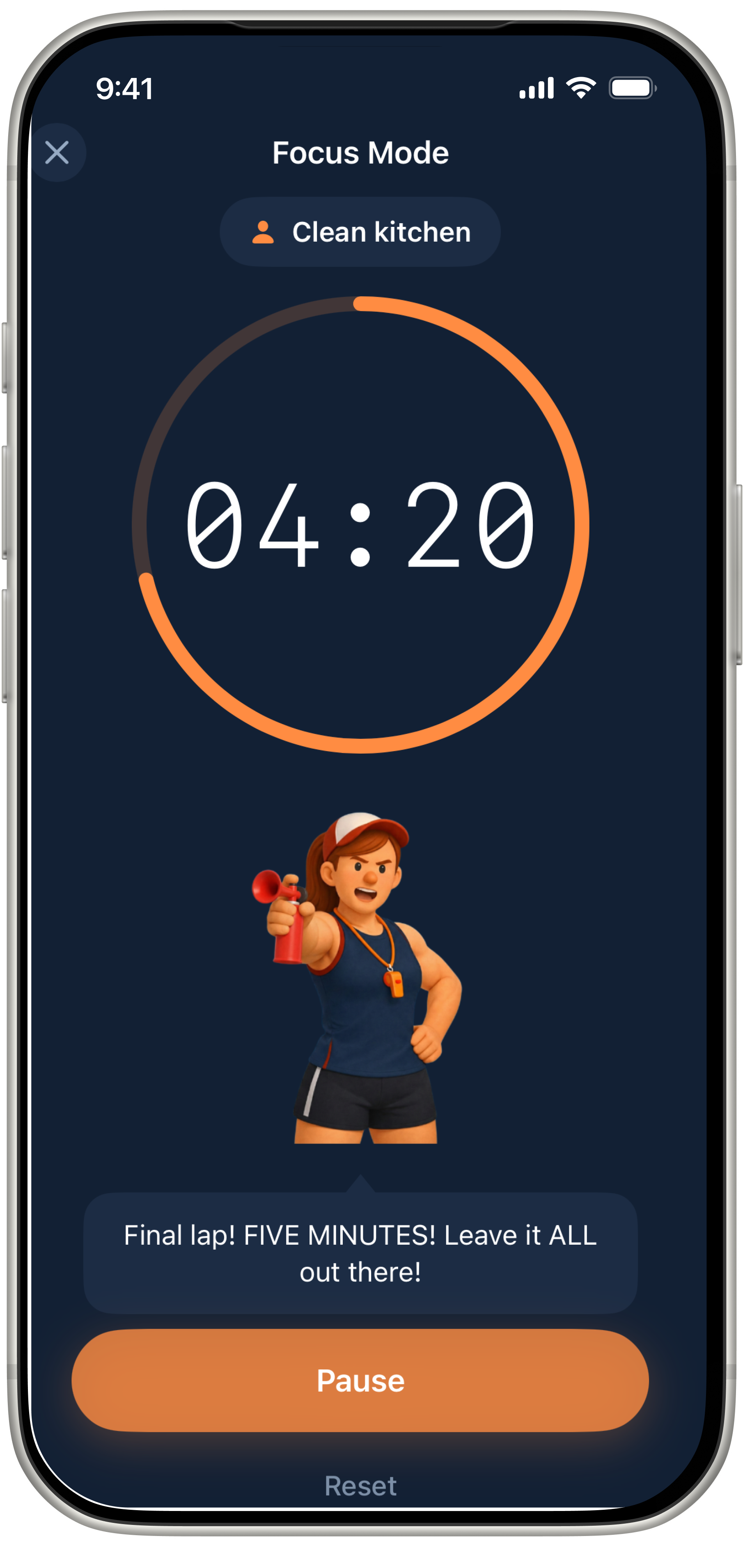 Focus Timer with character motivation